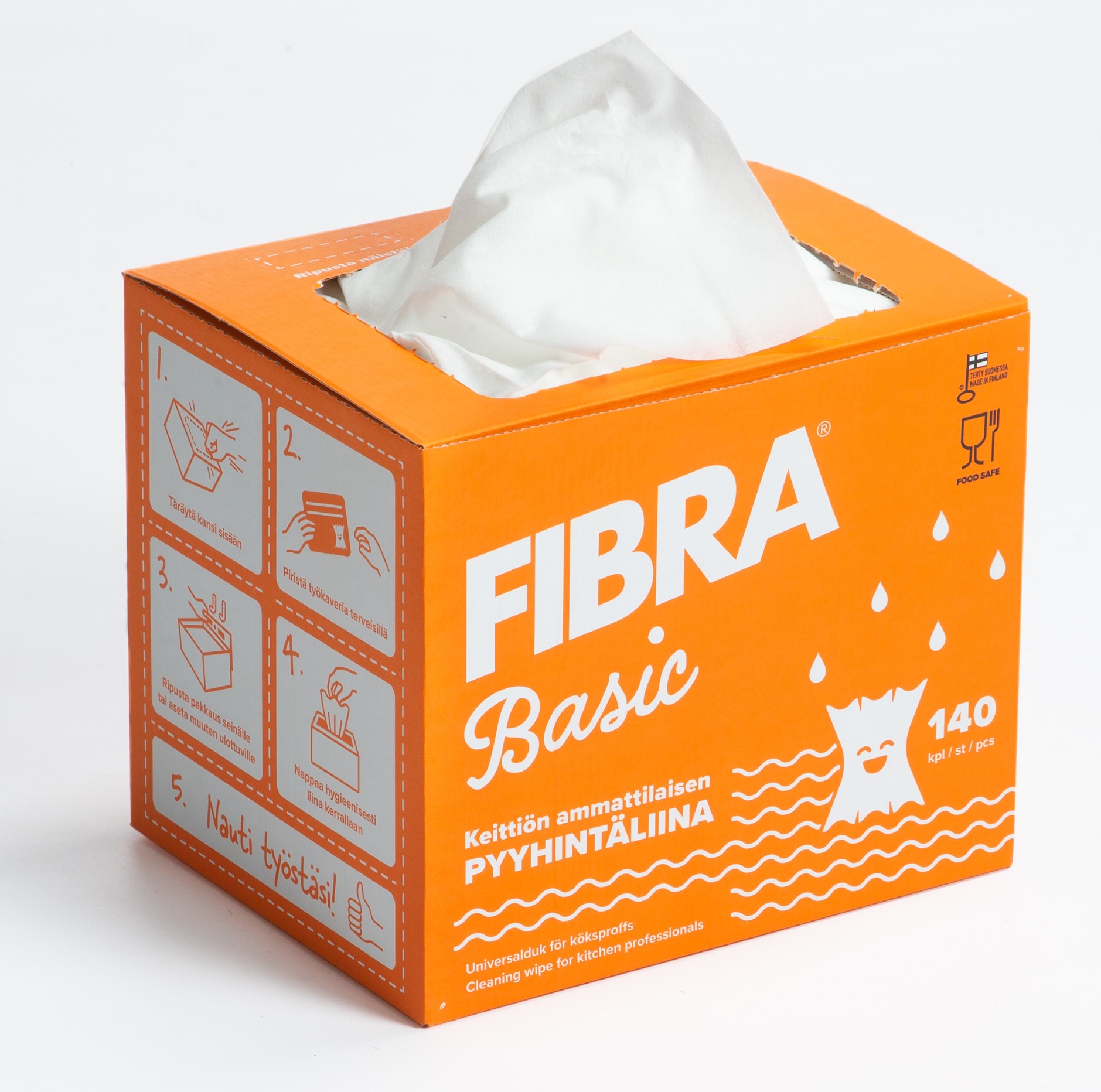 Fibra Basic pyyhintäliina 40x50cm valkoinen 140kpl – 93199 yrityksille