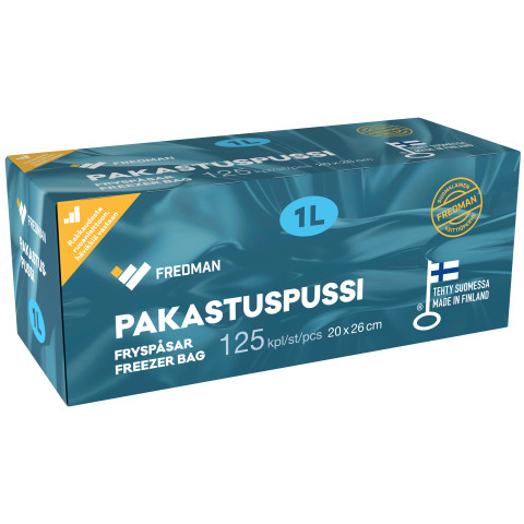 Fredman pakastuspussi 1 L 125 kpl yrityksille