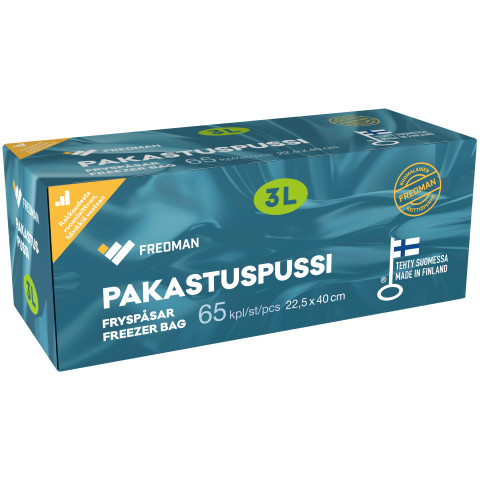 Fredman pakastuspussi 3 L 65 kpl yrityksille