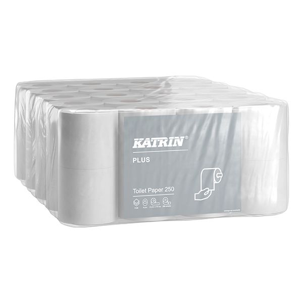 Katrin Plus 250 WC-paperi 3-krs valkoinen 40 rll – 92970 yrityksille
