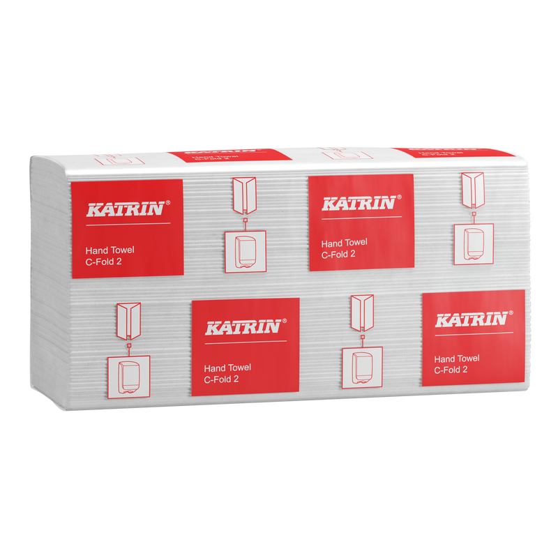 Katrin Plus käsipyyhe C-taitto 2-krs valkoinen 1600 ark yrityksille