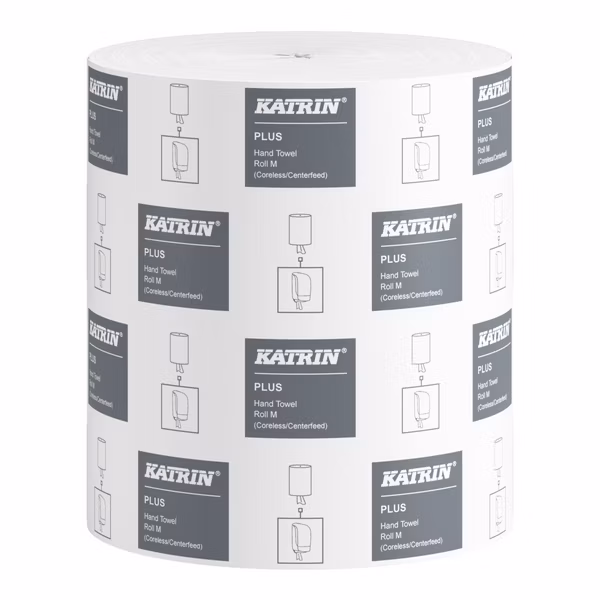 Katrin Plus M Coreless vetopyyhe 1-krs valkoinen 280m 6 rullaa yrityksille
