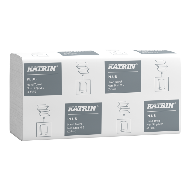 Katrin Plus Non Stop M käsipyyhe 2-krs Z-taitto, 2835 kpl/ 21 pakettia yrityksille