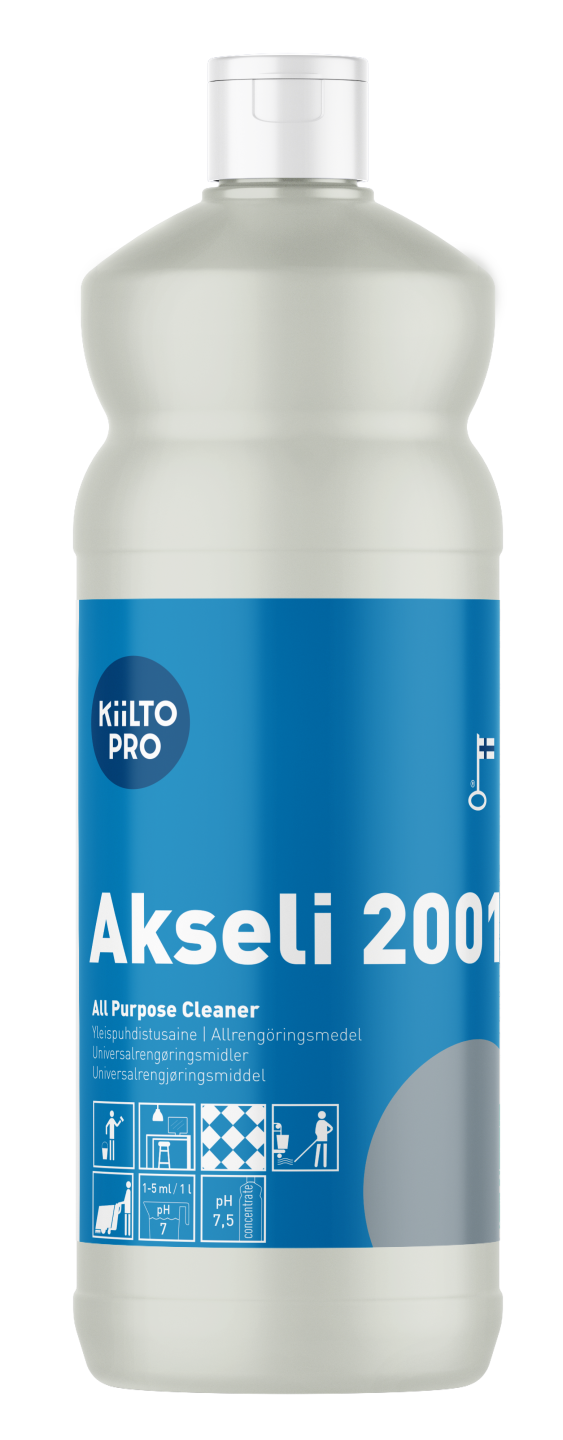 Kiilto Pro Akseli 2001 yleis- ja peruspuhdistusaine 1 L – T7087.001 yrityksille