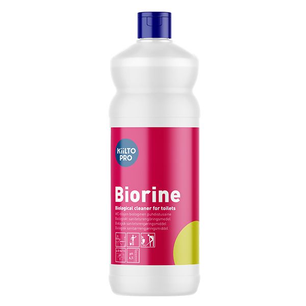 Kiilto Pro Biorine saniteettitilojen puhdistusaine 1L yrityksille