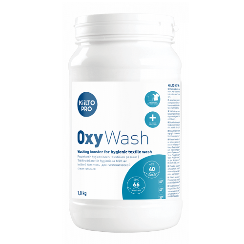 Kiilto Pro Oxy Wash pesutehostin jauhe 1,8 kg yrityksille