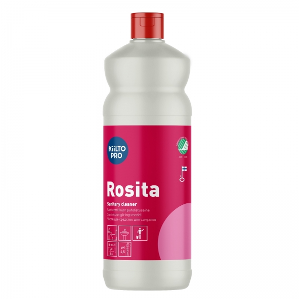 Kiilto Pro Rosita saniteettitilojen puhdistusaine 1 L yrityksille