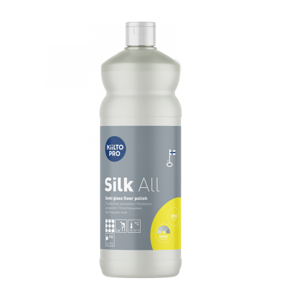 Kiilto Pro Silk All puolikiiltävä lattiavaha 1 L – 41051 yrityksille