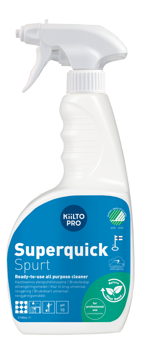 Kiilto Pro Superquick Spurt käyttövalmis yleispuhdistusaine 750 ml yrityksille