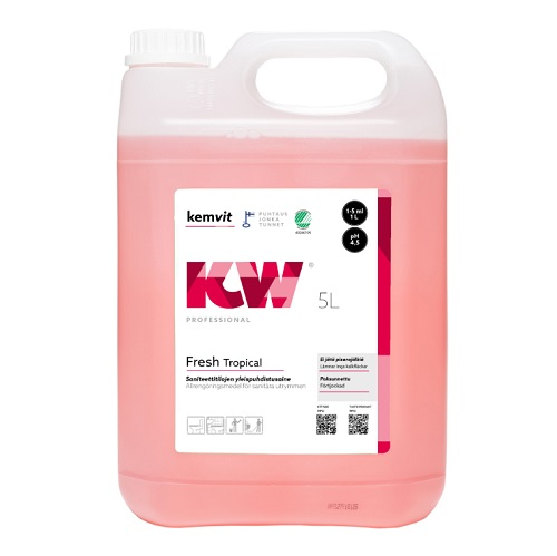 KW Fresh Tropical saniteettitilan ja saunan pesuaine 5L – 185085 yrityksille