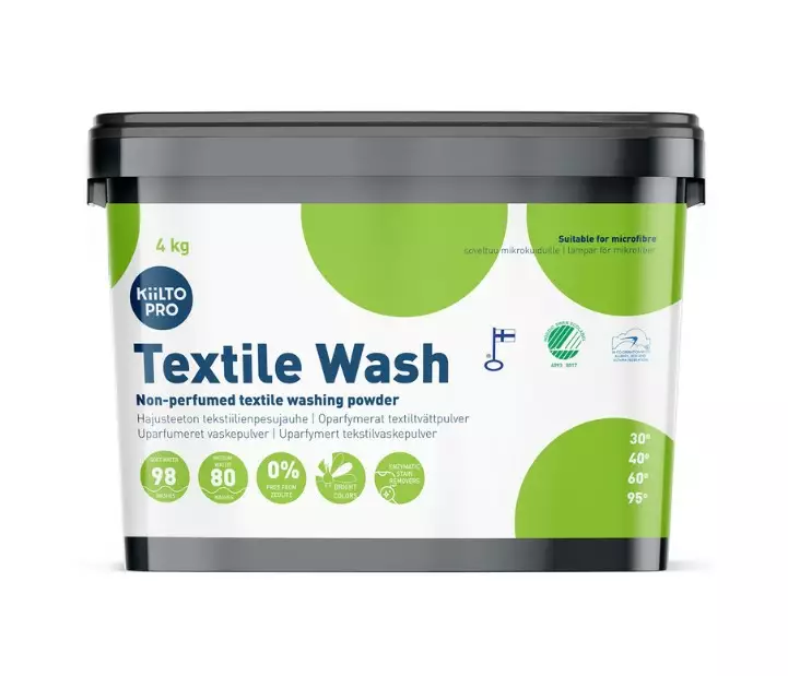 Pyykinpesujauhe Kiilto Pro Textile Wash 4kg yrityksille