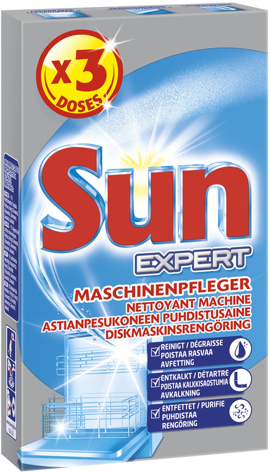 Sun astianpesukoneen puhdistusaine 3x40g annospussi yrityksille
