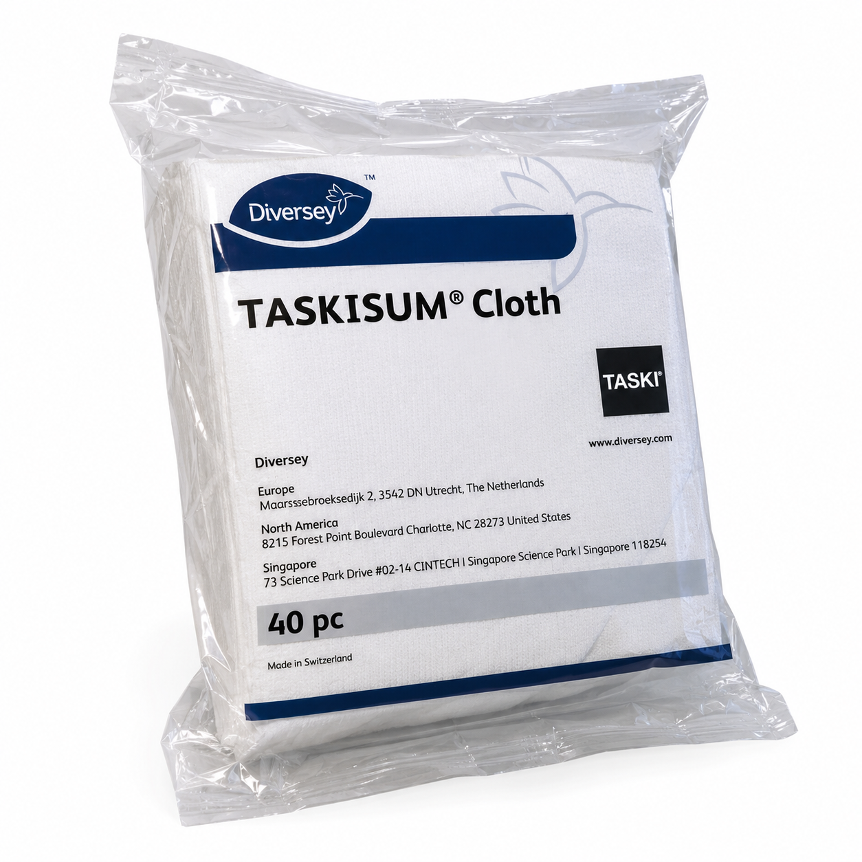 TASKISUM kertakäyttöinen mikrokuitupyyhe 40 kpl – 7523509 yrityksille