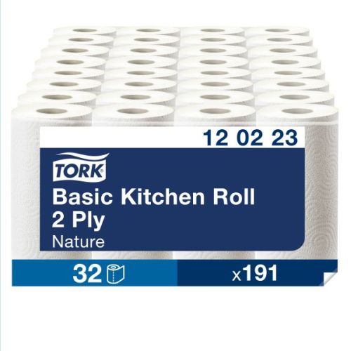 Tork Basic talouspaperi 2-krs luonnonvalkoinen 26,4 m 32 rullaa - 120223 yrityksille